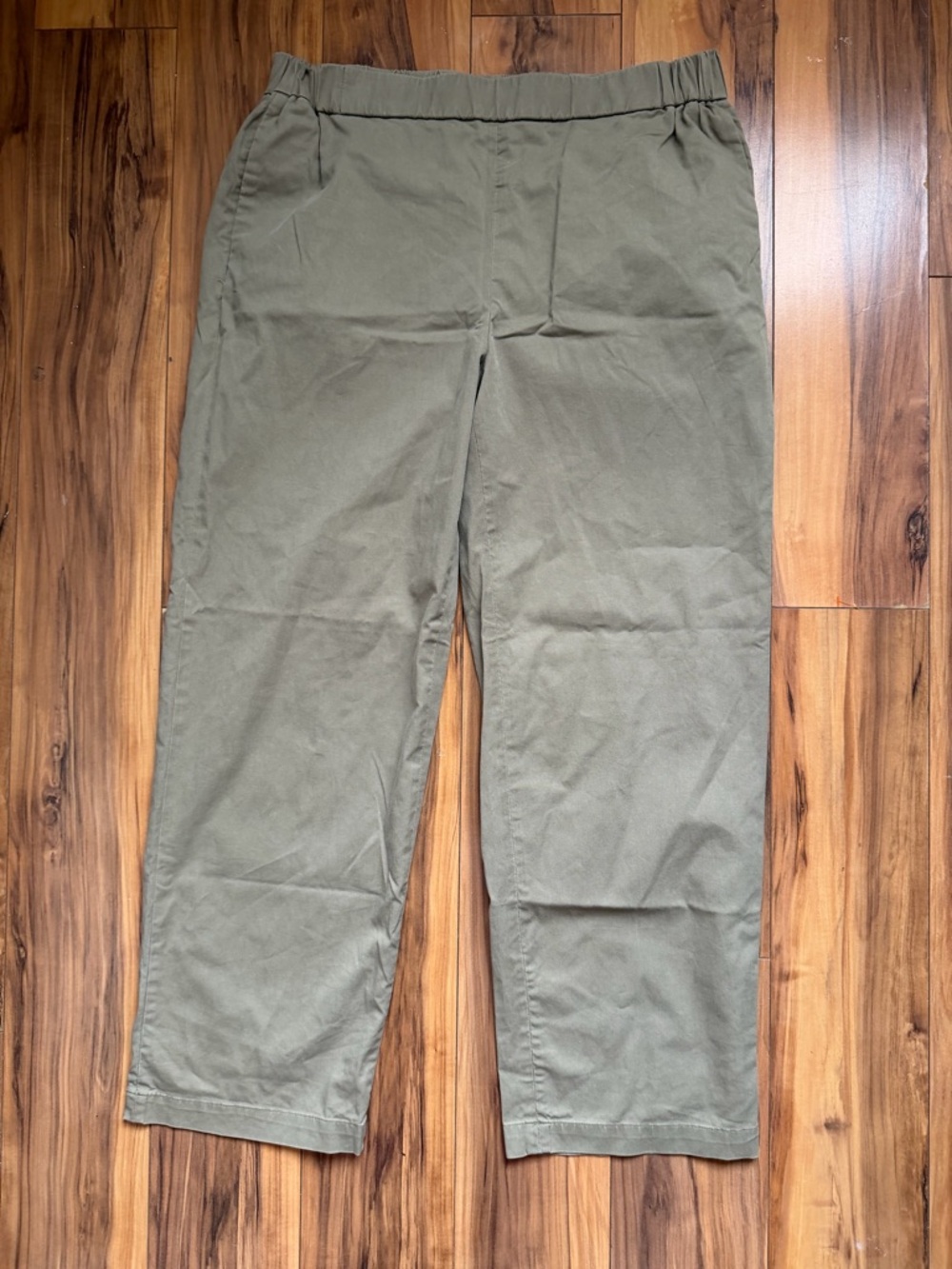 COS Olive Green Elastic-Waist Chinos